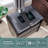 25" Tall Modern End Table with Charging Station, 23.6'' Wide Wood Bedside Table w/2 Storage Drawers-431005301-407213350