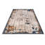 Tapis oriental abstrait, tapis en polypropylène brun ou gris, tapis de chambre contemporain - 5 x 8, 6 x 9-1579910305