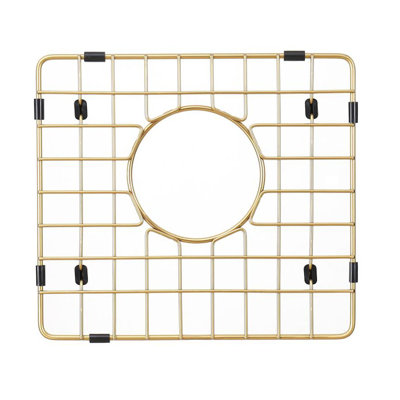 Starstar Sinks Protector Matte Gold 304 Stainless Steel Kitchen Sink Bottom Grid, Rack (11.5 L X 10.5 W)