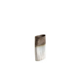 Reactive Bronze Stripe Oval Vase