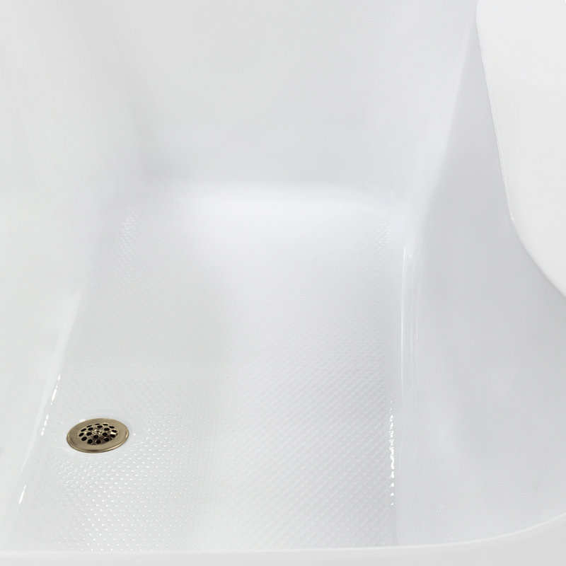 72'' x 36'' Acrylic Soaking Drop-In Bathtub, Drain Included, Polished Brass