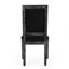 2 chaises de salle à manger rembourrées noires d'inspiration champêtre