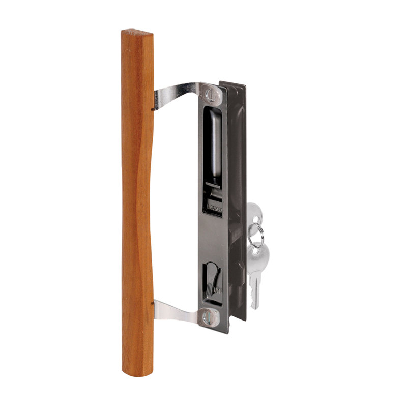 Prime-Line Sliding Door Handle, Black, 14.35" H x 4.9" W x 1.55" D