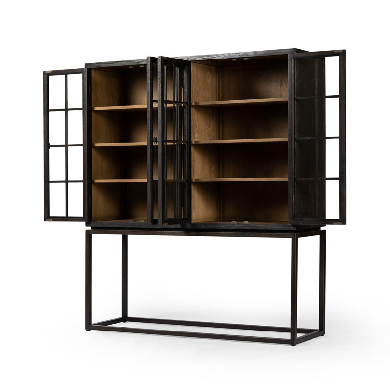 Palmer Cabinet-Charcoal Oak Veneer