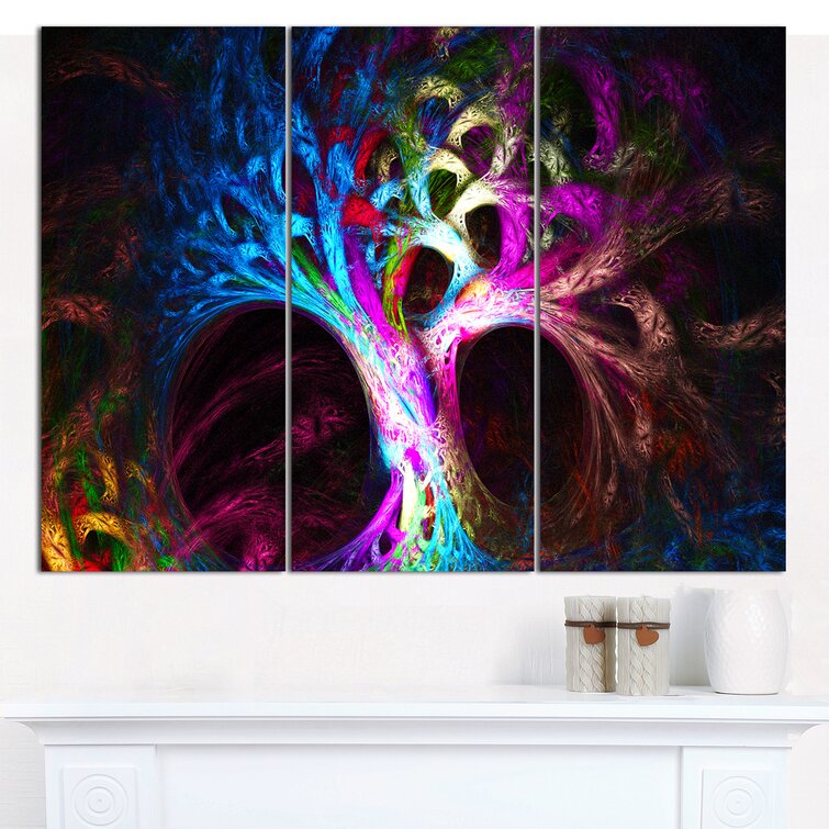 Psychedelic Abstract Fractal Canvas Set I by Stunning Canvas Prints