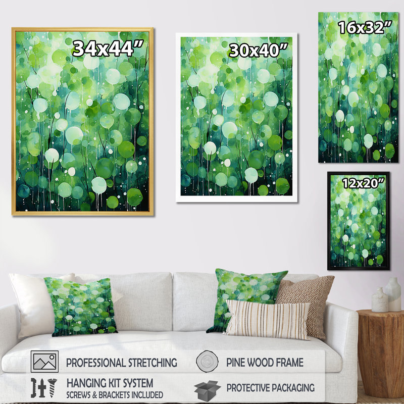 Quirky Quarters Botanical I - Abstract, reproduction d'art sur toile_105837, Cadre doré simple, H 40 po x l 30 po x P 1,5 po