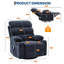Fauteuil inclinable et berçant à 8 points de massage, fauteuil oscillant pivotant à 360 ° avec chauffage lombaire et porte-gobelets, 400 lb-1525743469