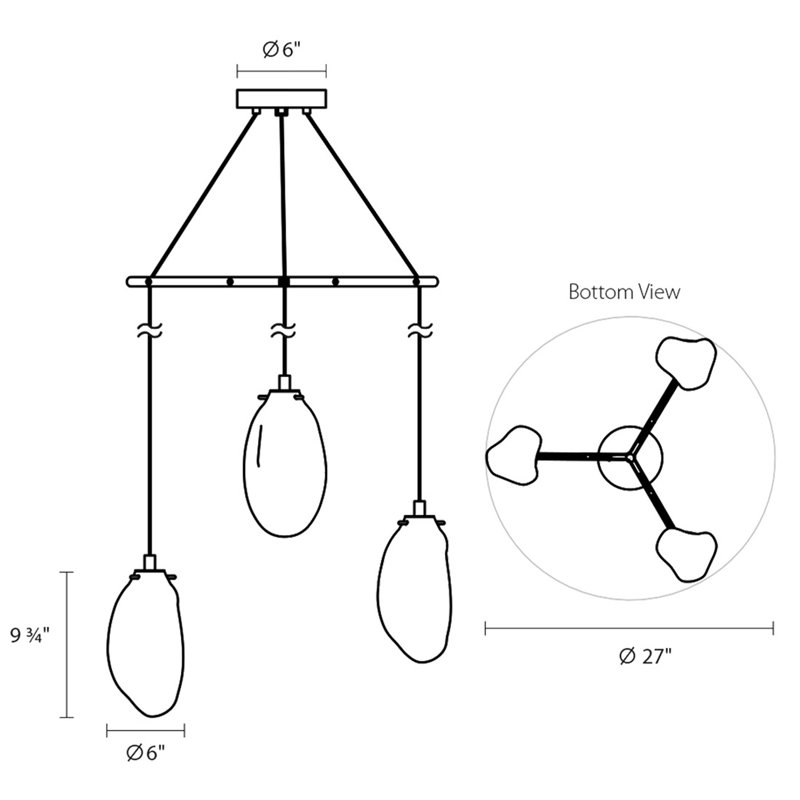 Liquid 3 - Light Pendant, Clear