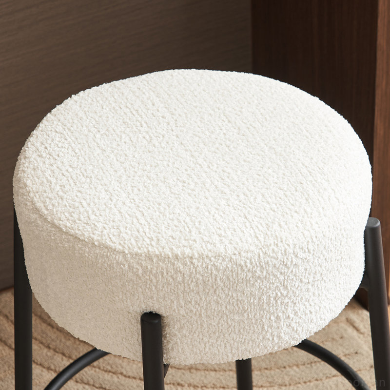 Tabouret de comptoir 24 po Charneco, Noir, Blanc