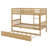 Detachable Wood Bunk Bed With Trundle, Converts To Two Beds, Space-Saving Design-1699227281