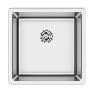 Évier de cuisine encastré en acier inoxydable de calibre 18 18 po x 18 po Undermount R15