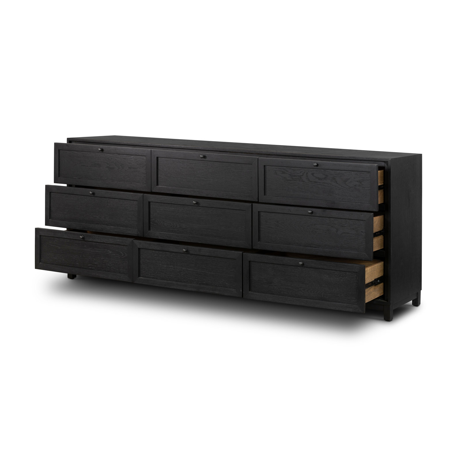 Sonata 88" Oak Dresser, Black