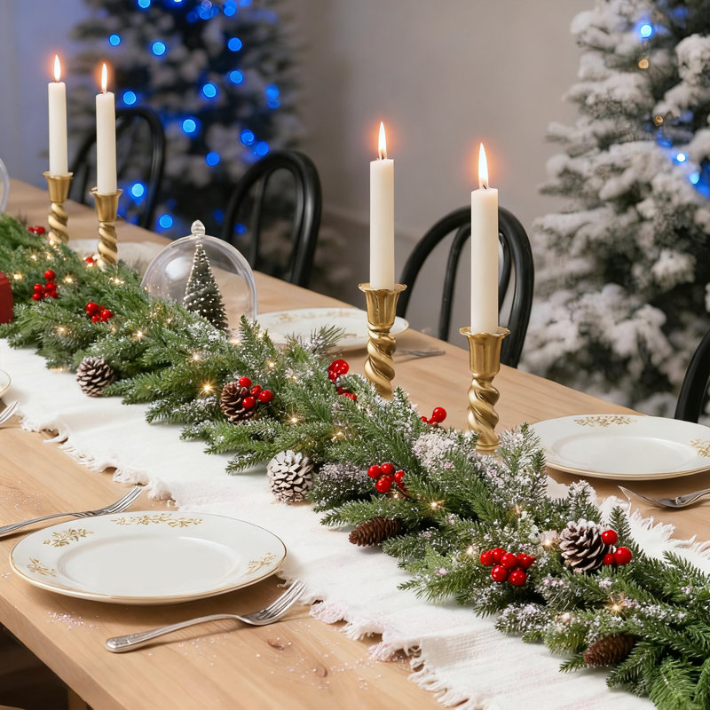 Guirlande Truby Christmas 9 'avec lumières chaudes