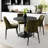 Green Chenille Upholstered  Dining Chairs-1303485672