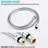 5 Mode High Handheld Shower, Finish, Abs Built Spray Shower Head, ,-127342990