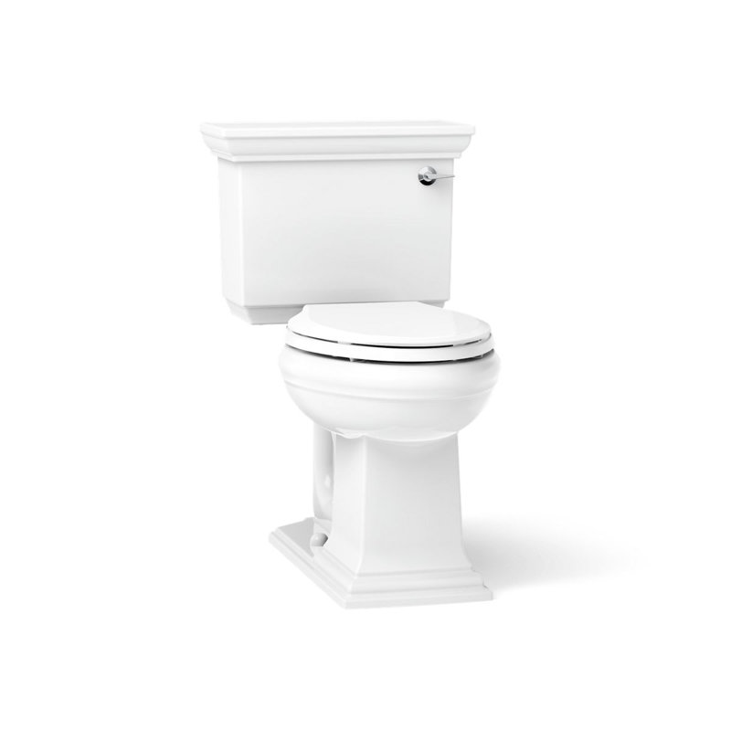 Memoirs Stately Comfort Height 1.28 GPF Elongated Two-Piece Toilet, White, Right-Hand