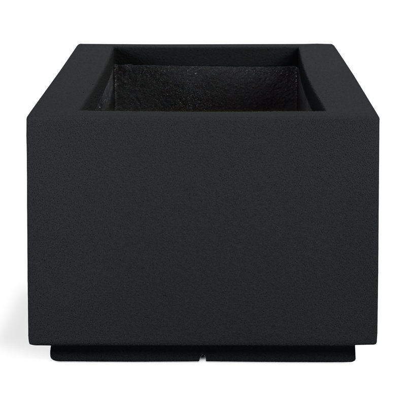 Milan Tall Polymer Box, Black, 12"H x 46"W x 17"D