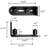LAZ Black Steel Guide Barn Door Guide Wall Guide With Bottom Adjustable Roller