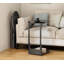 The Foldable Round C-Shaped Side Table with Metal Frame-131649021