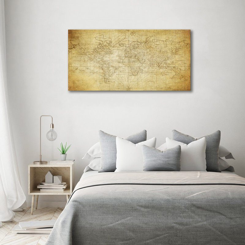 Old Map Of The World - Wrapped Canvas Print