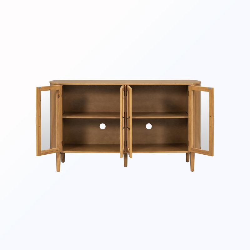 Armoire de rangement à 4 portes, Natural