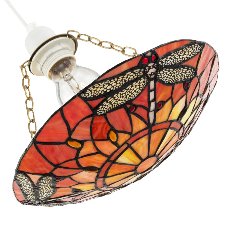 11cm H Glass Bowl Pendant Shade ( Screw On ), Orange