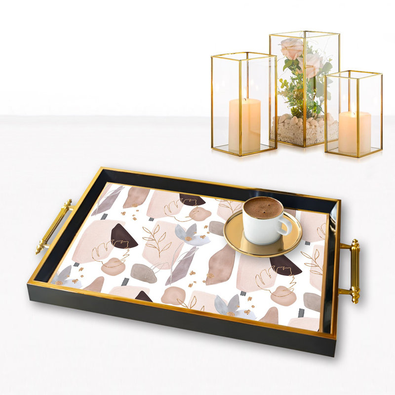 Elegant Glass Tray, 19.7 x 11.4 x 1.4 inches | 100% Durable Glass Construction | Easy to Clean with Damp Cloth | Ideal for Serving, Decorative Display, and Organizing | Stylish Addition to Home Décor