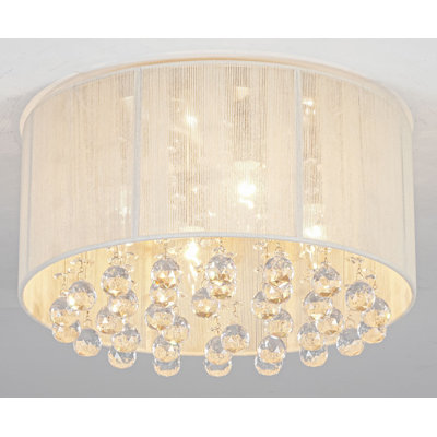 Plafonnier encastré en cristal 4 lumières Hassler