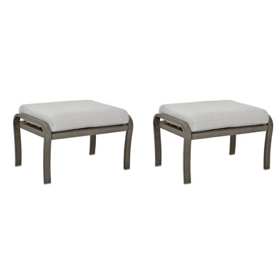 Nettleton 2-Piece Aluminum Outdoor Patio Ottomans