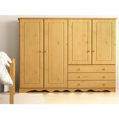 Rolla 4 Door Solid Wood Wardrobe