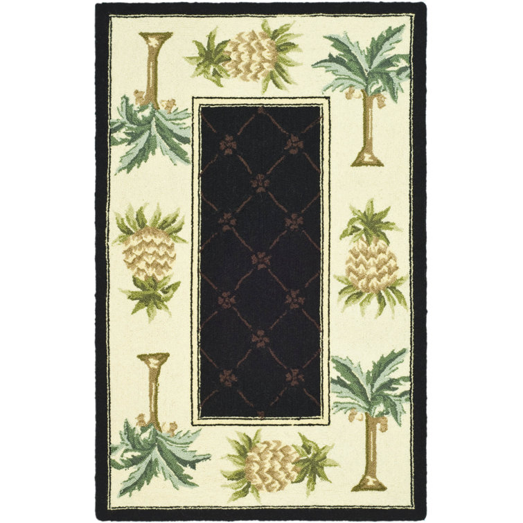 Hogle Hand Hooked Wool Pile Geometric Rug