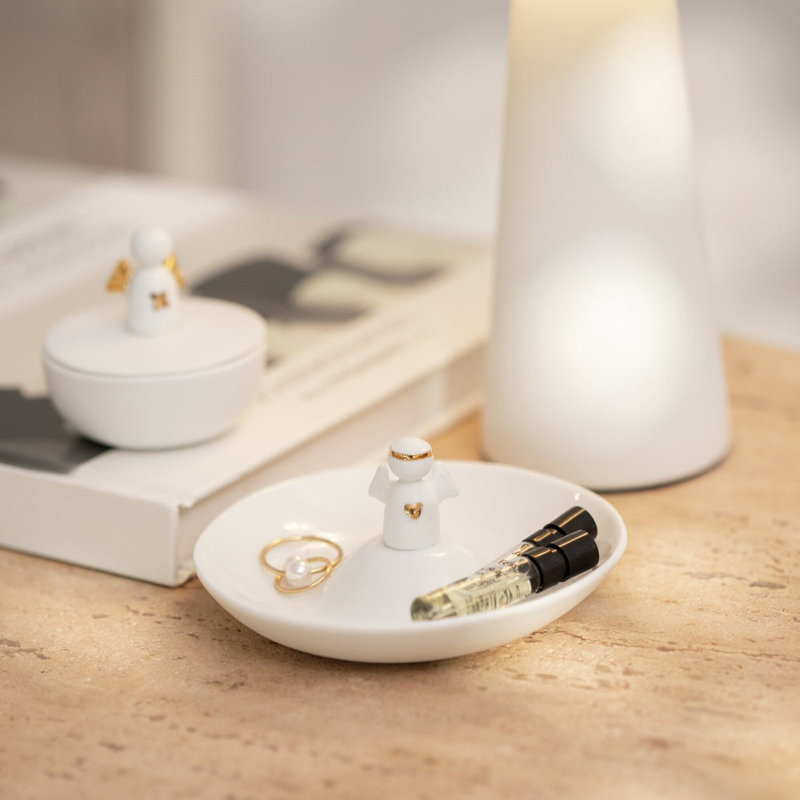 Porcelain Angel Storage Dish and Canister