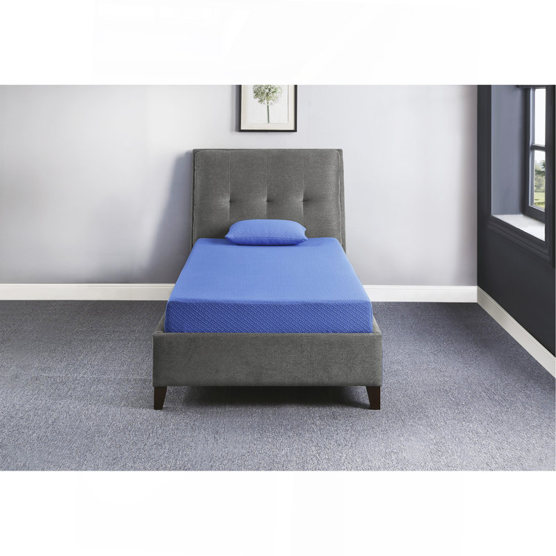 7Inch Mattress And Pillow Set Breathable Fabric Gel-Infused Memory Foam Mattress, Mattress In A Box, Full 