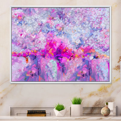 " Purple Lila Flower Grunge " Painting Print