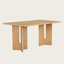 Ensemble de table de salle à manger en bois pour 6 personnes avec chaises rembourrées Farmhouse