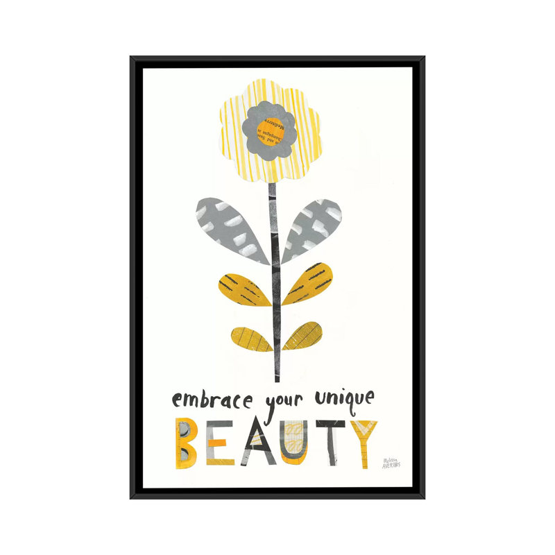 « fleuri boldly ii », impression sur toile tendue, H 26 po x l 18 po x P 1,5 po, Toile avec cadre flottant noir, Pas de tapis