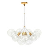 Modern 4-Light  Clear Glass Cluster Bubble Chandelier