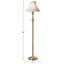 Lampe sur pied en laiton antique satiné 62 po Patrick Henry