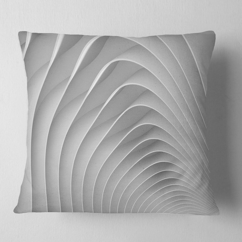 Coussin décoratif vagues 3d renflements, H 16 po x l 16 po