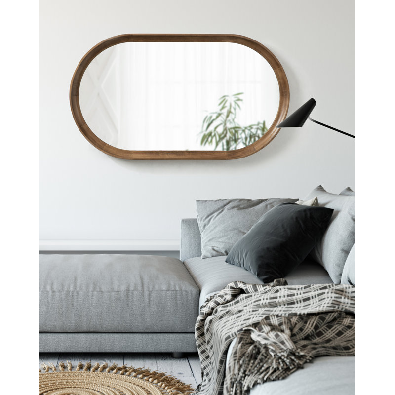 Manresa Wood Oval Mirror