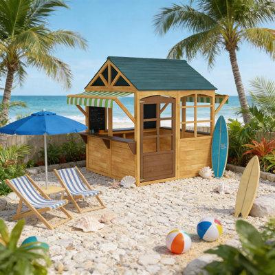Kids Cottage,Wooden Outdoor Playhouse