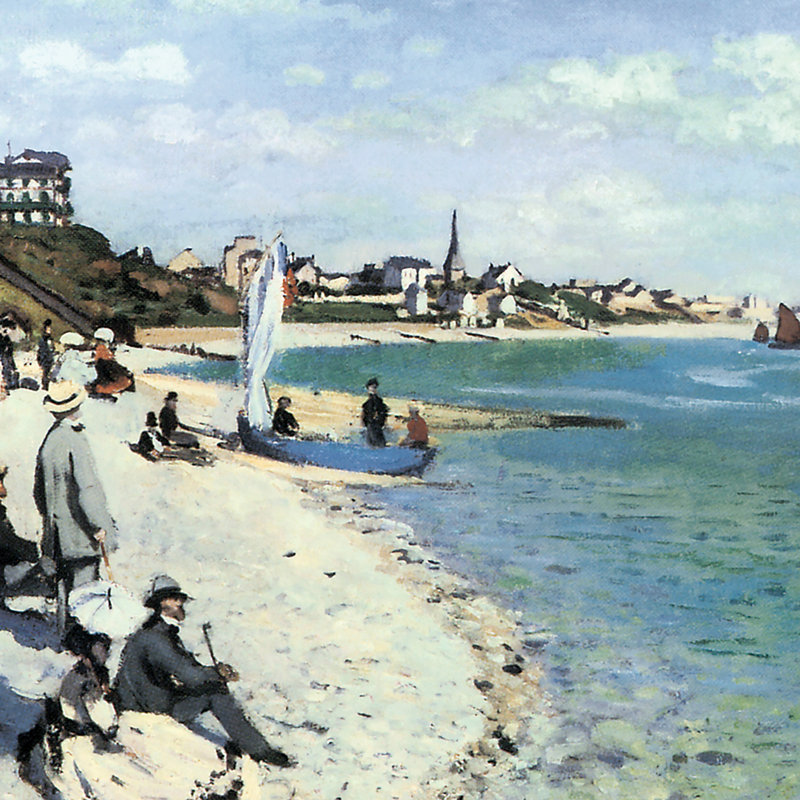 «Regatta at Sainte-Adresse, 1867» par Claude Monet, reproduction d'art encadrée, H 14,75 po x l 17,25 po x P 1,875 po