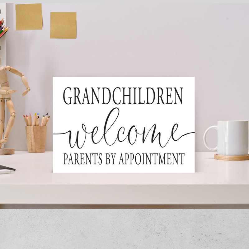 Grandchildren Welcome Abstract Contemporary Wall Art Print, 30.48cm H x 45.72cm W