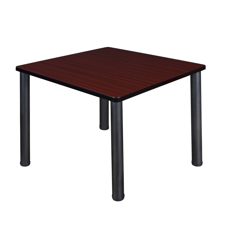 Plateau de table Kee, H 29 po x L 36 po x l 36 po, Acajou, Noir