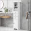 Armoire de salle de bain autoportante polyvalente avec plusieurs options de rangement