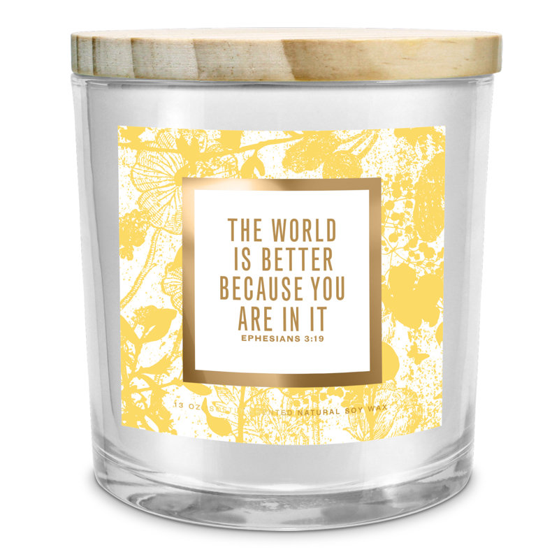 Bougie parfumée Soy Candle World Is Better Place