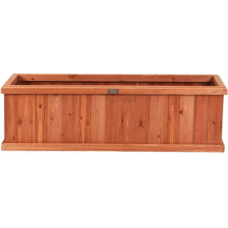 Wood Planter, 30.48cm H x 101.6cm W x 30.48cm D