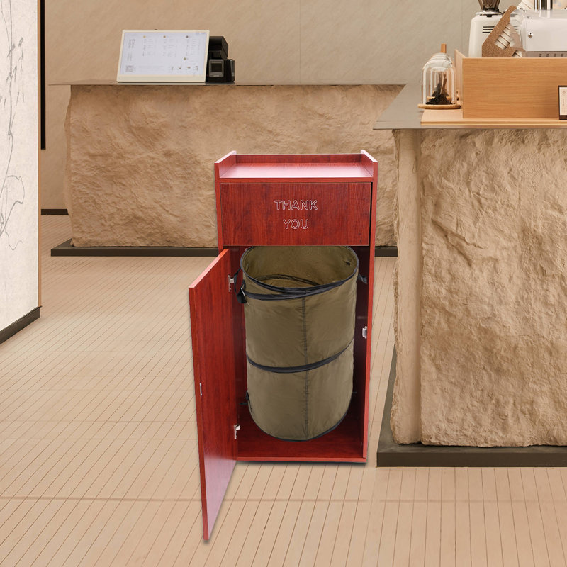Poubelle en plastique - 30 gallons, Rouge