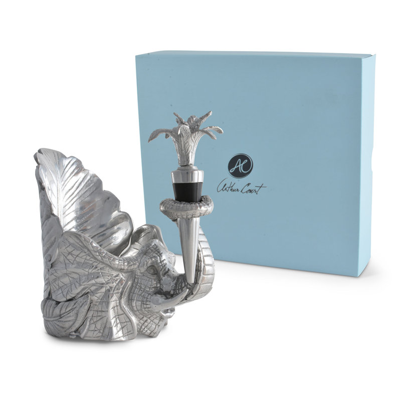 Éléphant porte-bouteilles de vin et bouchon de bouteille
