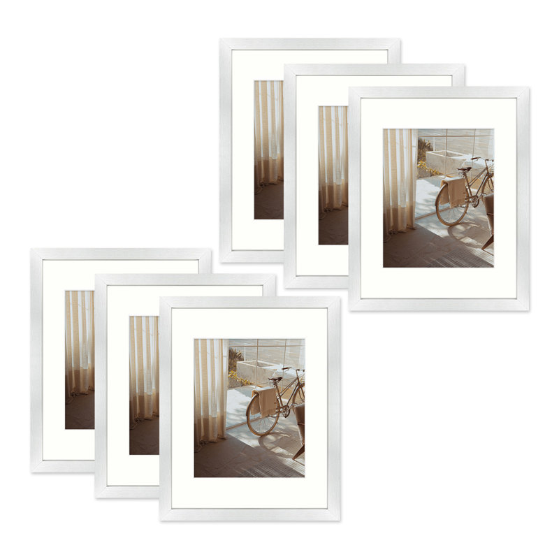 Ensemble de cadres muraux avec plexiglas - Basics by Wayfair ™, Bleu, 11 po x 14 po emmêlé à 8 po x 10 po